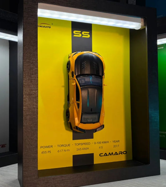 Tableau 3D LED Chevrolet Camaro ZL1 - Décoration murale dynamique et lumineuse.