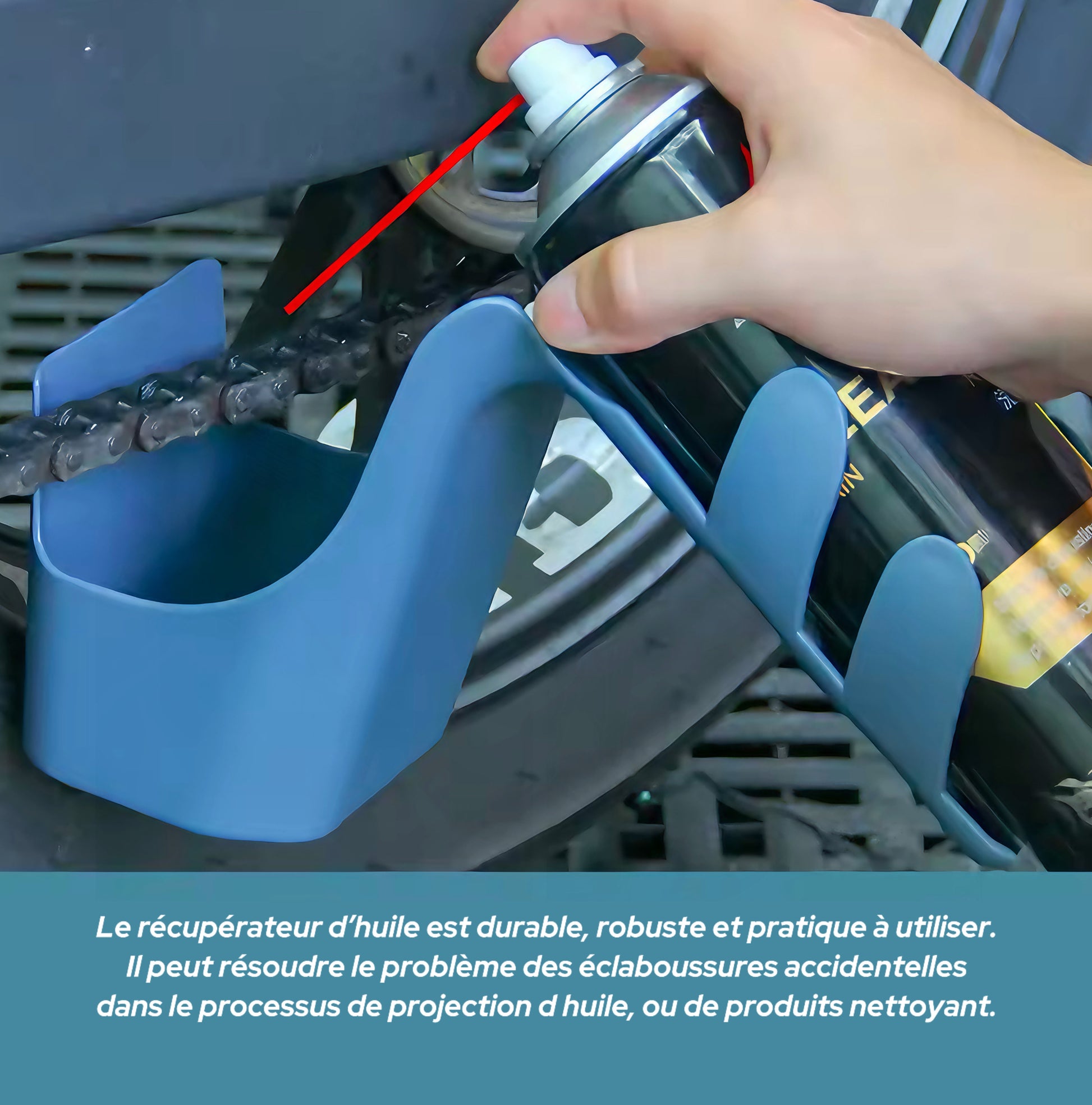 Brosse + récupérateur d'Huile pour Chaîne - CRAZYBIKELIFE