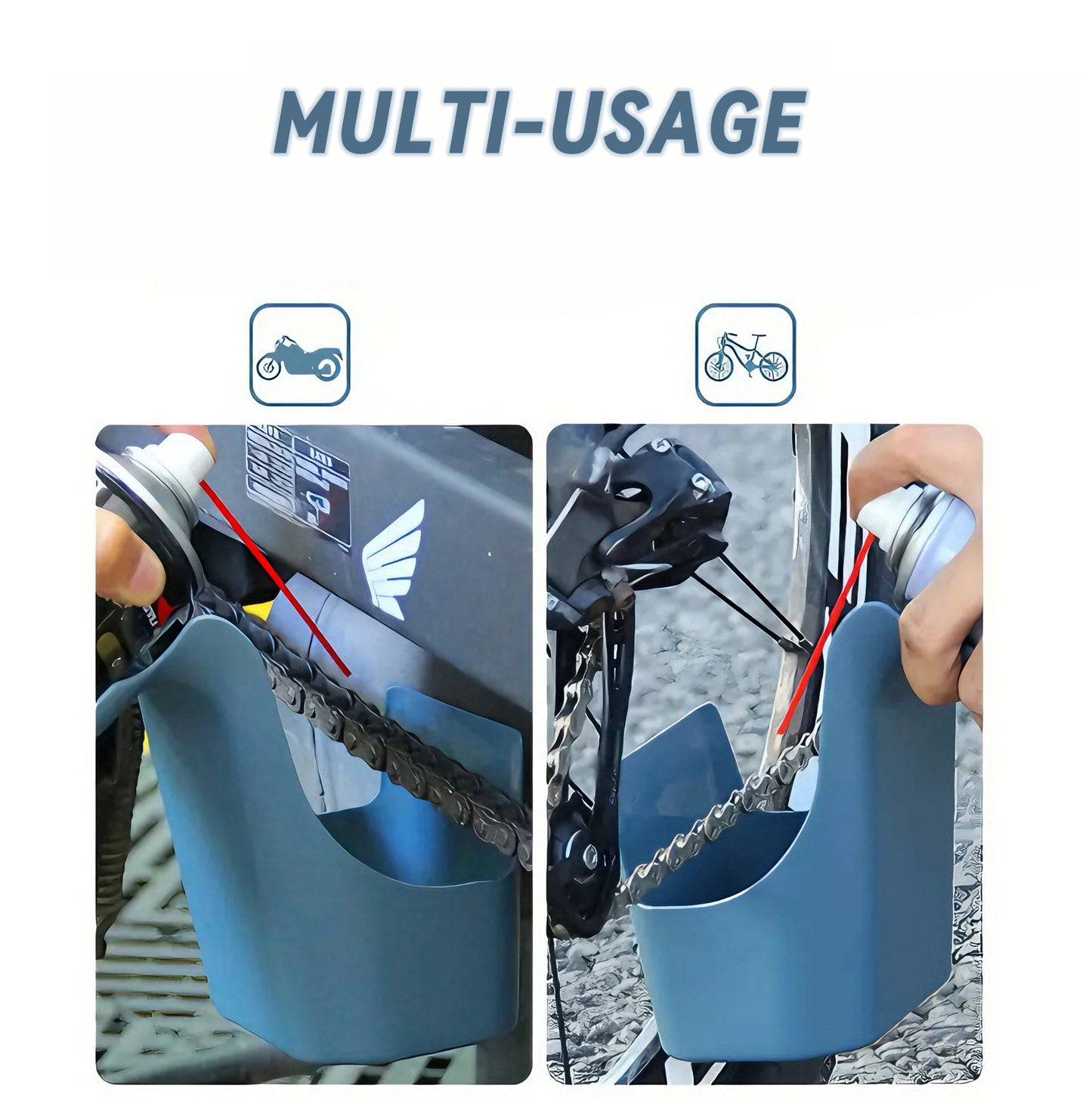 Brosse + récupérateur d'Huile pour Chaîne - CRAZYBIKELIFE