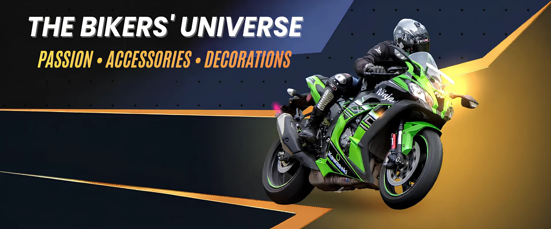 Motorcyclist on a sports motorcycle, representing the CrazyBikeLife universe: accessories, miniatures and motorcycle style.