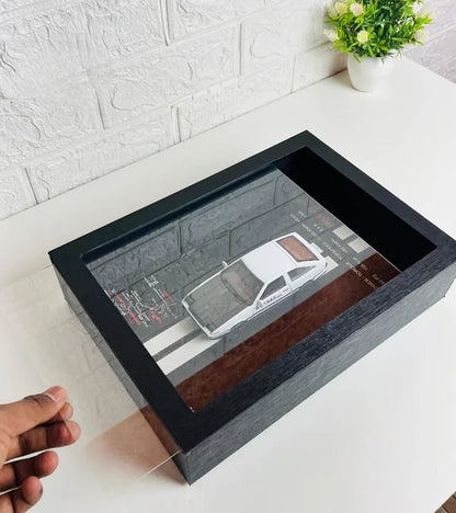 Détail du plexiglass amovible anti-poussière – Cadre lumineux 3D Trueno AE86