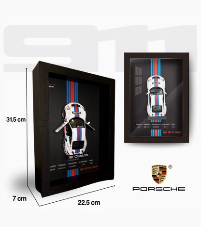 Présentation des mesures du tableau lumineux design Porsche 911 GT3 RSR – format rectangulaire