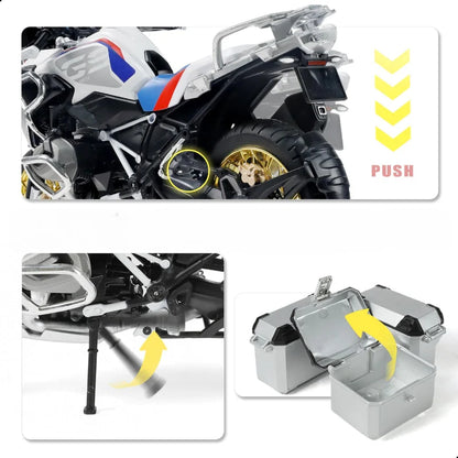 Activation des feux par pression sur la suspension arrière de la BMW R1250GS miniature.