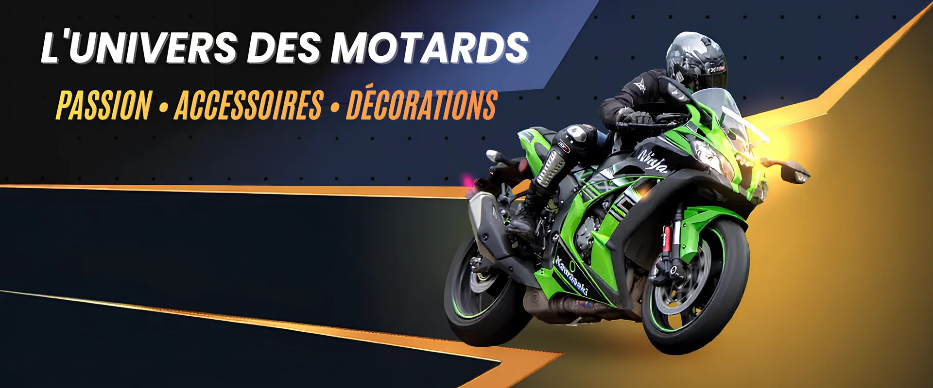Motard sur moto sportive, représentant l'univers CrazyBikeLife : accessoires, miniatures et style moto.