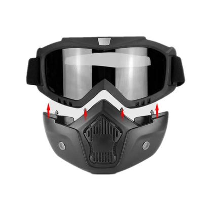  Masque et lunettes de protection séparés pour une utilisation modulable 