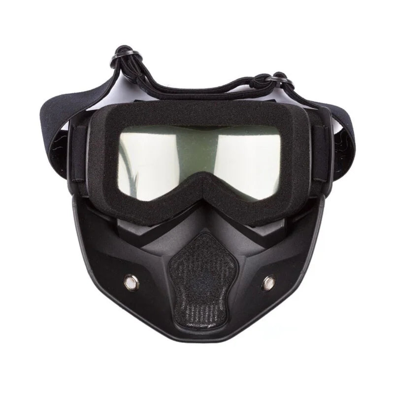 Vue intérieure du masque moto montrant la mousse et la structure interne