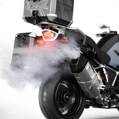 Miniature moto R1250GS effet fumée réaliste sortant du pot d'échappement avec LED arrière