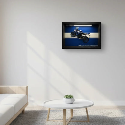 Tableau 3D LED YZF-R1 ambiance décoration maison - déco murale moto sportive horizontale