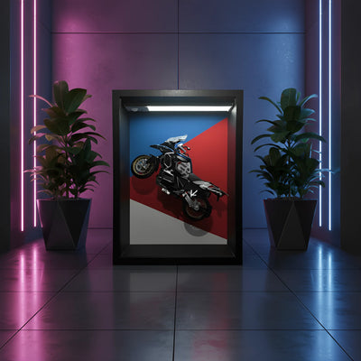 Tableau 3D moto routière 1250 Vertical - Déco murale