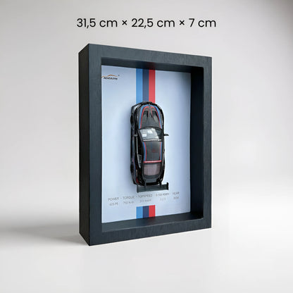 Tableau 3D LED sportive M8 dimensions 31,5x22,5x7 cm bandes racing tricolores