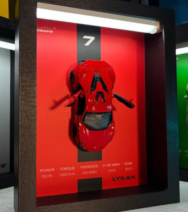 Tableau 3D LED Lykan Hypersport - Déco murale futuriste avec éclairage LED.